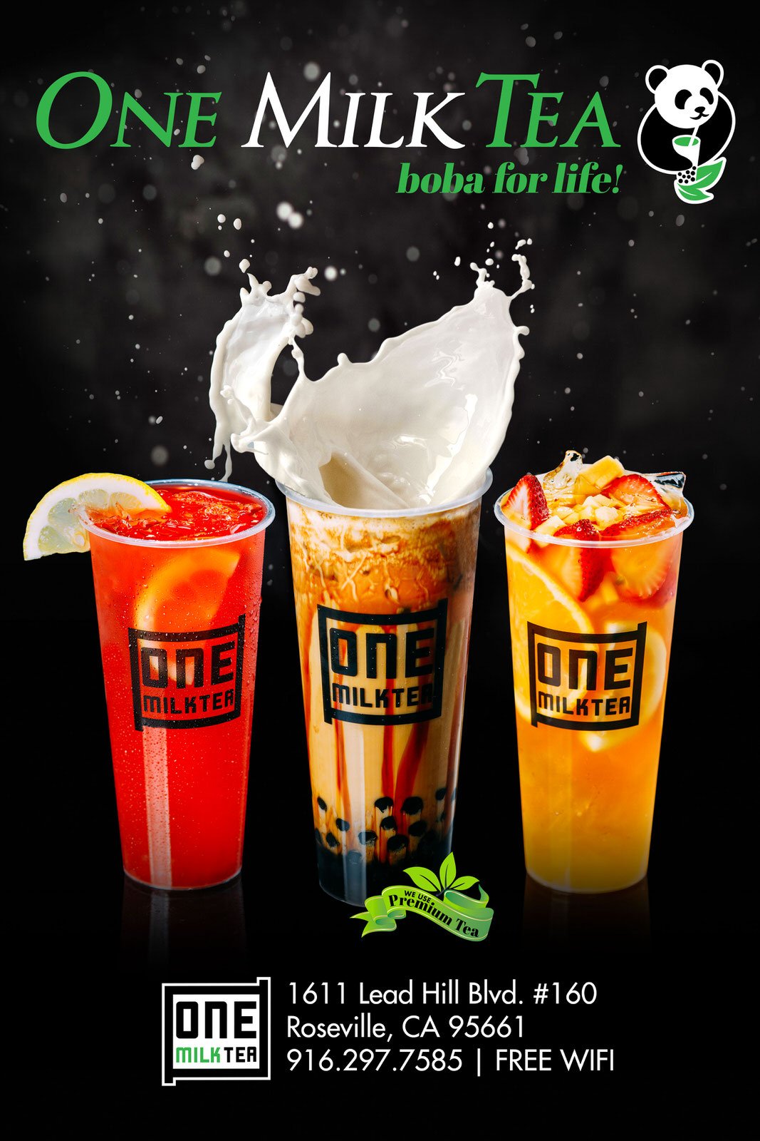cinecrown-food-photography-boba-one-milk-tea-flyer-roseville