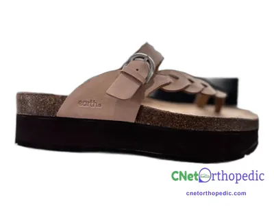 Shoe lift added to a women's Earth sandal