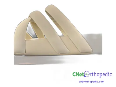 Shoe lift added to a women's beige sandal