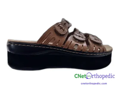 Shoe lift added to a women's sandal