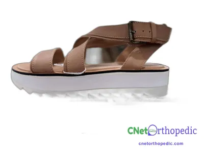 Shoe lift added to a women's sandal