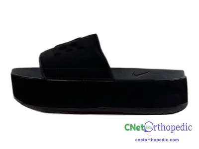 Shoe lift added to a men's black Nike sandal