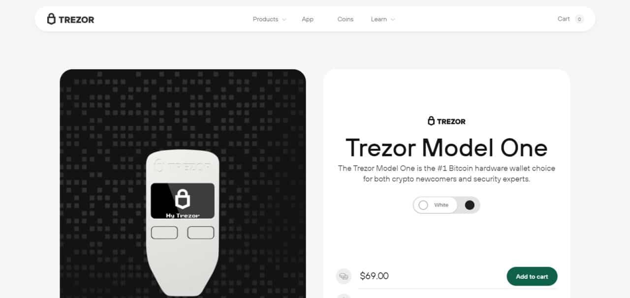 TREZOR One Wallet