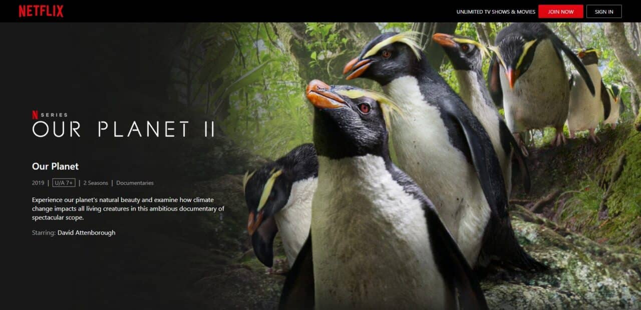 "Our Planet" (2019) Top Documentaries On Netflix