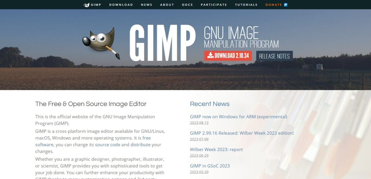 GIMP  (Top Software For Graphic Design)
