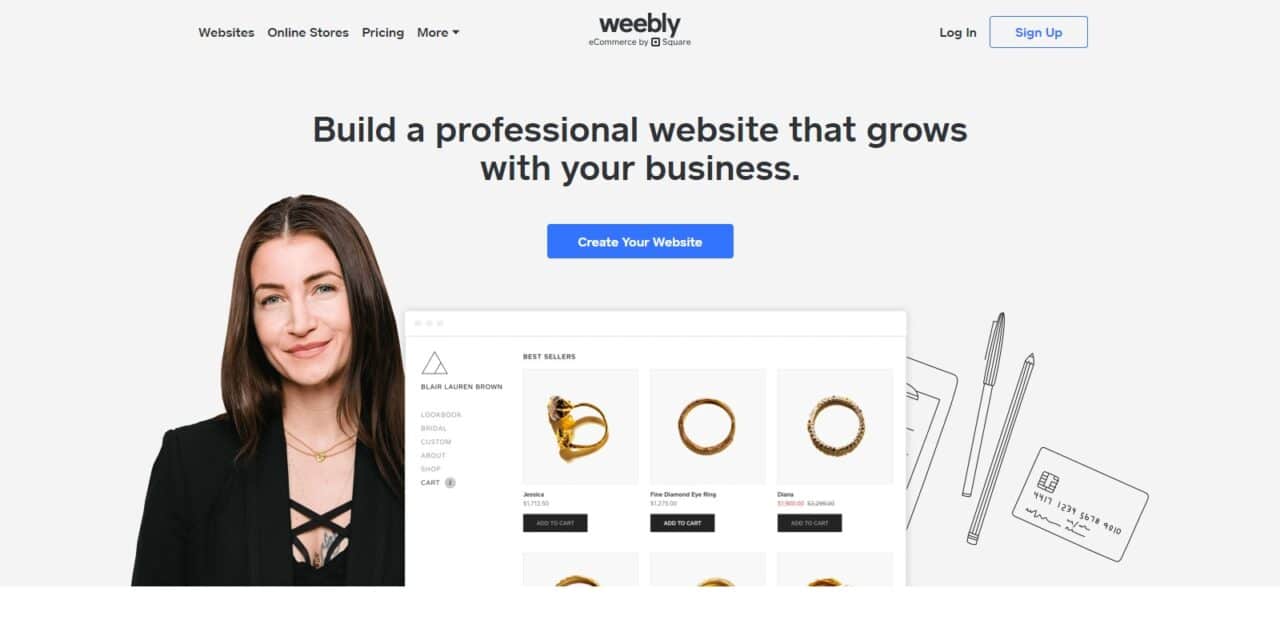 Weebly (Best Blog Hosting Sites)