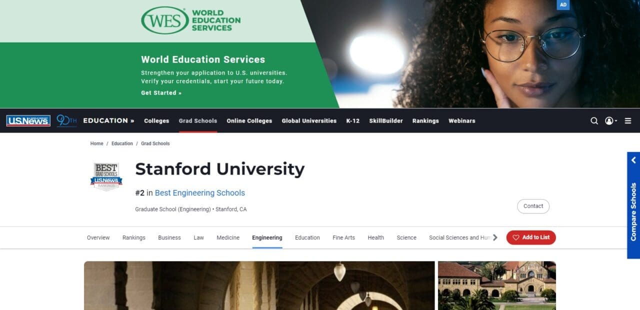 Stanford University (Best Software Engineering Schools)