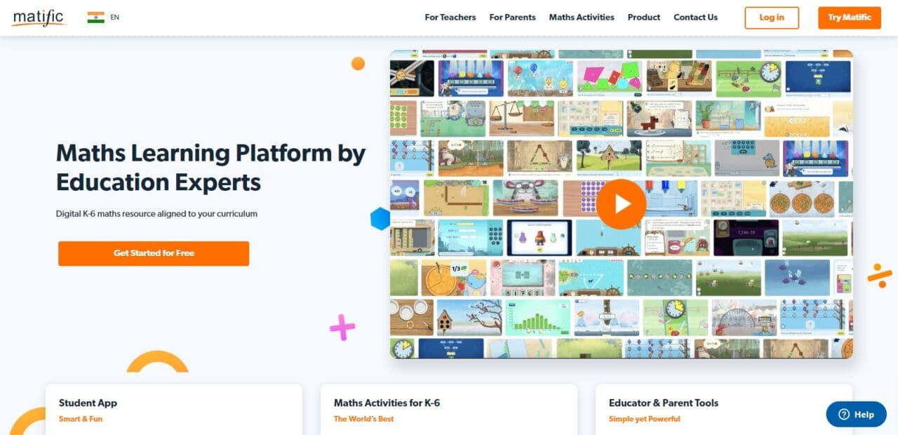 Matific (Top Ai-based Mathematics Learning Platforms)