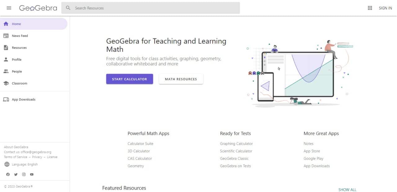GeoGebra (Best Ai-based Mathematics Learning Platforms)