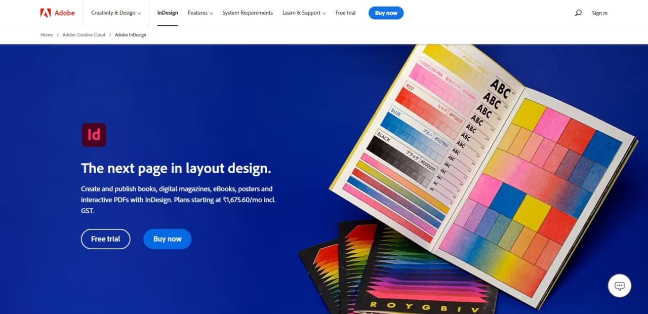 Adobe InDesign (Top Software For Graphic Design)