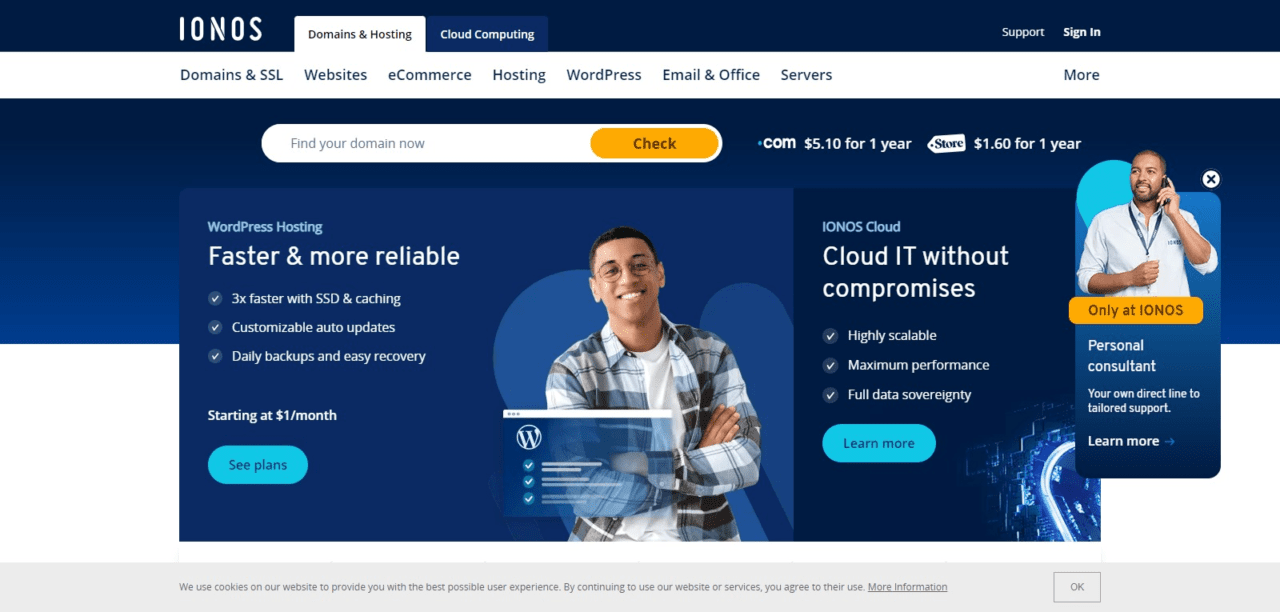 IONOS (Best Cheap Cloud Hosting Providers)