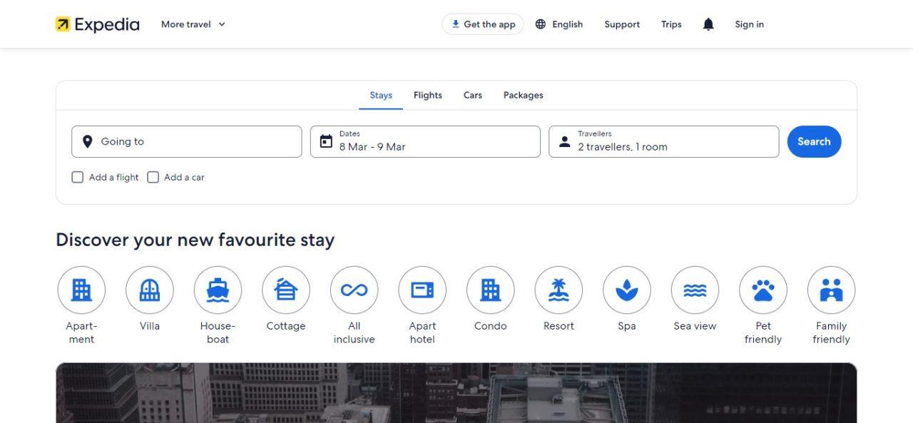 5. Expedia (Travel Booking) (Best Crypto Accepted Business)