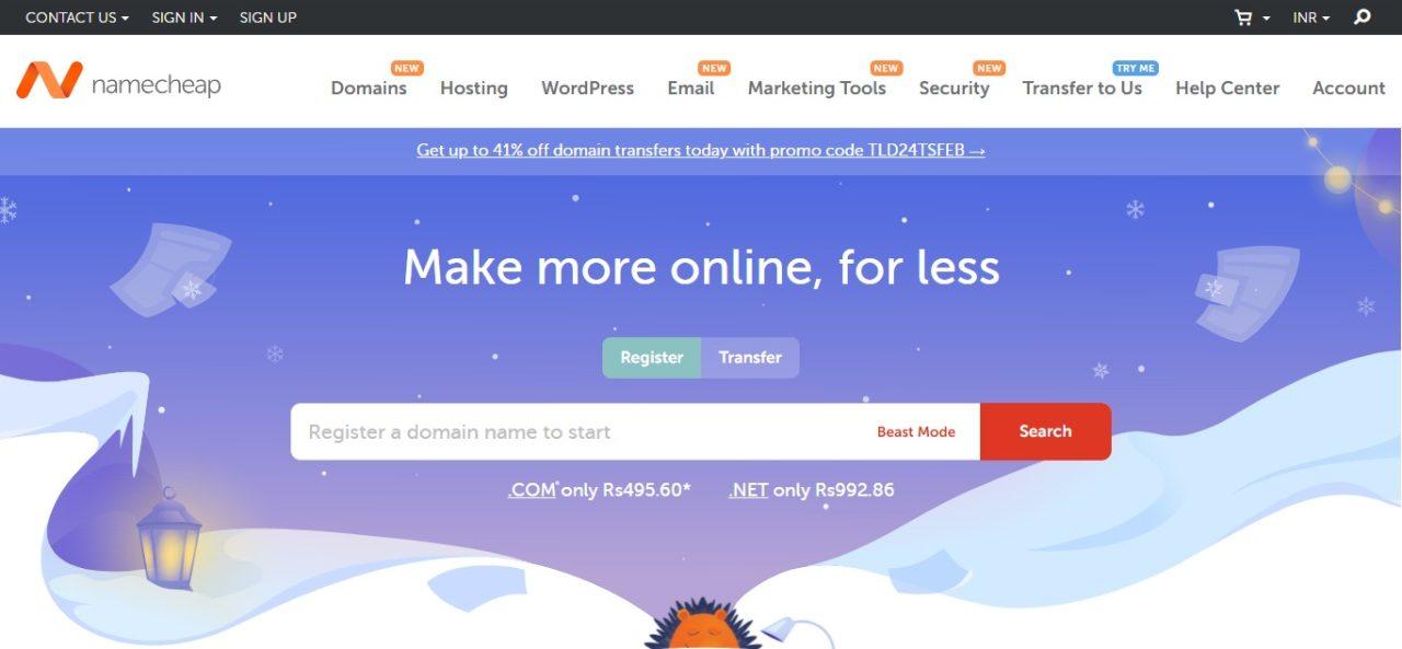 9. Namecheap (Domain Registrar)