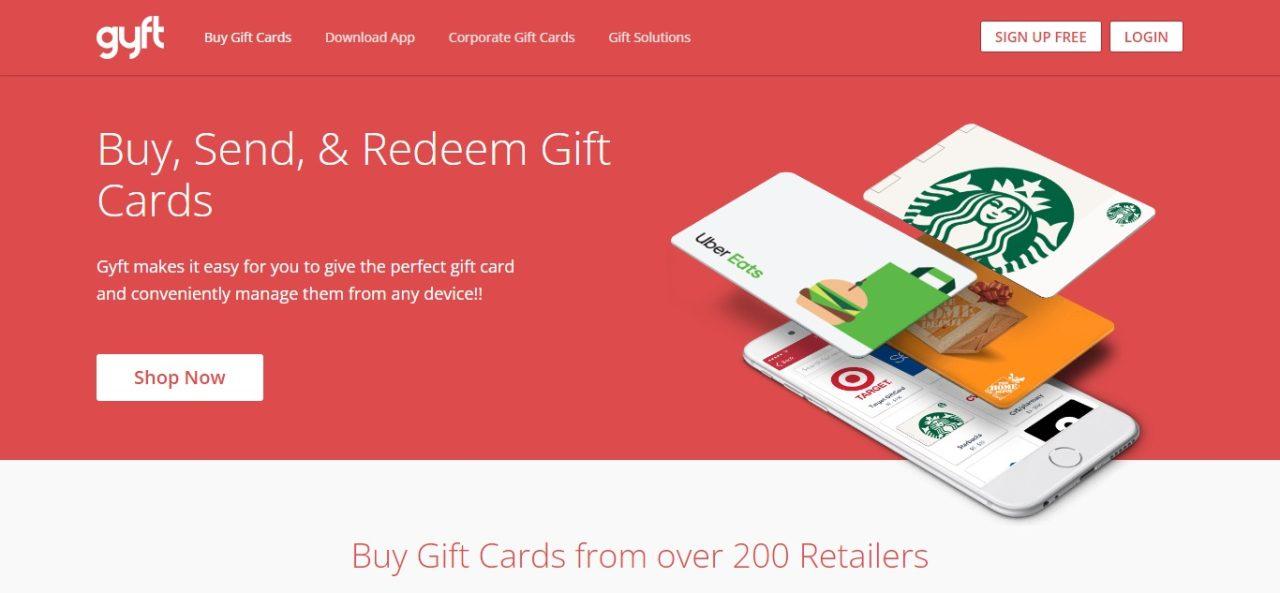 12. Gyft (Gift Cards)