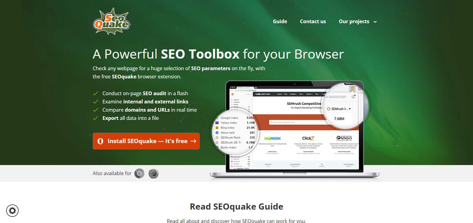 SEOquake Best SEO Extension For Chrome