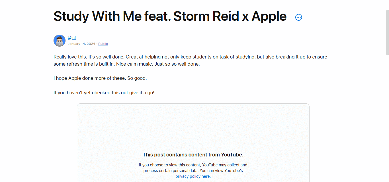 Apple: “Study With Me Best Examples of Social Media Marketing