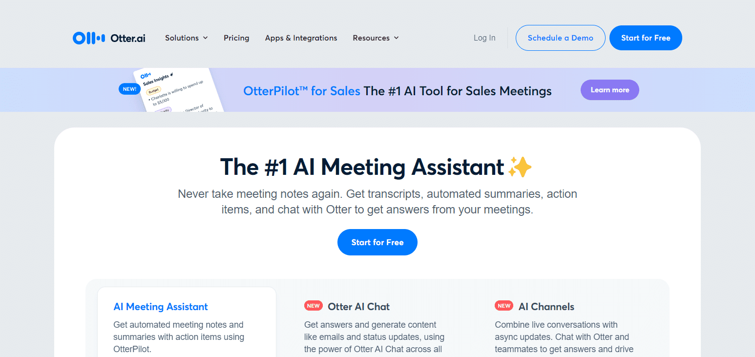 Otter.ai Best Ai Music Apps For iPhone