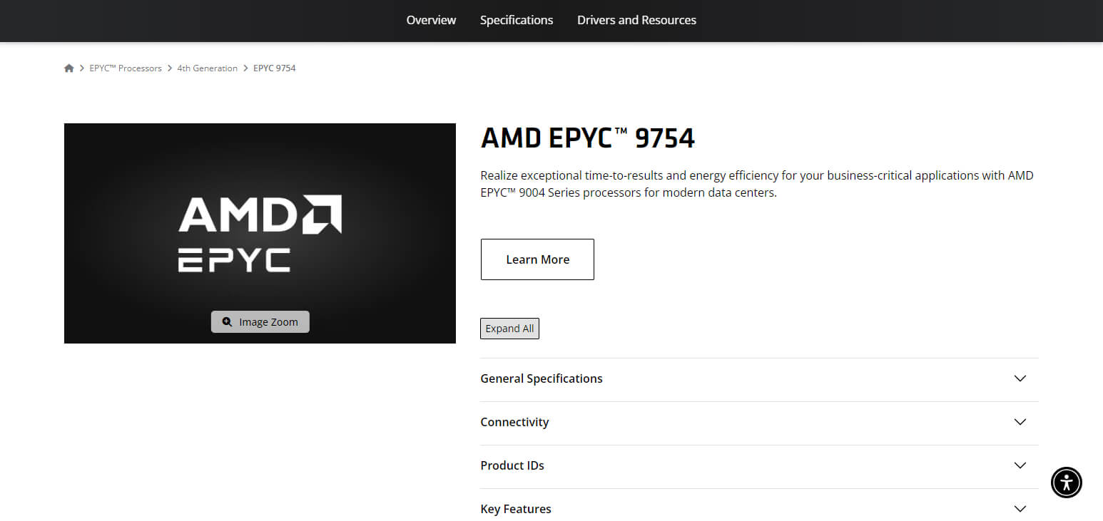 AMD EPYC 9754