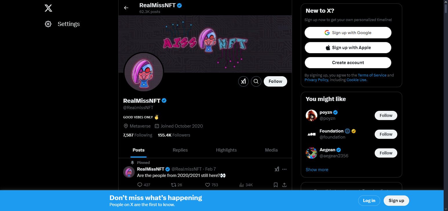 RealMissNFT (@RealmissNFT) Top NFT Influencers on Twitter