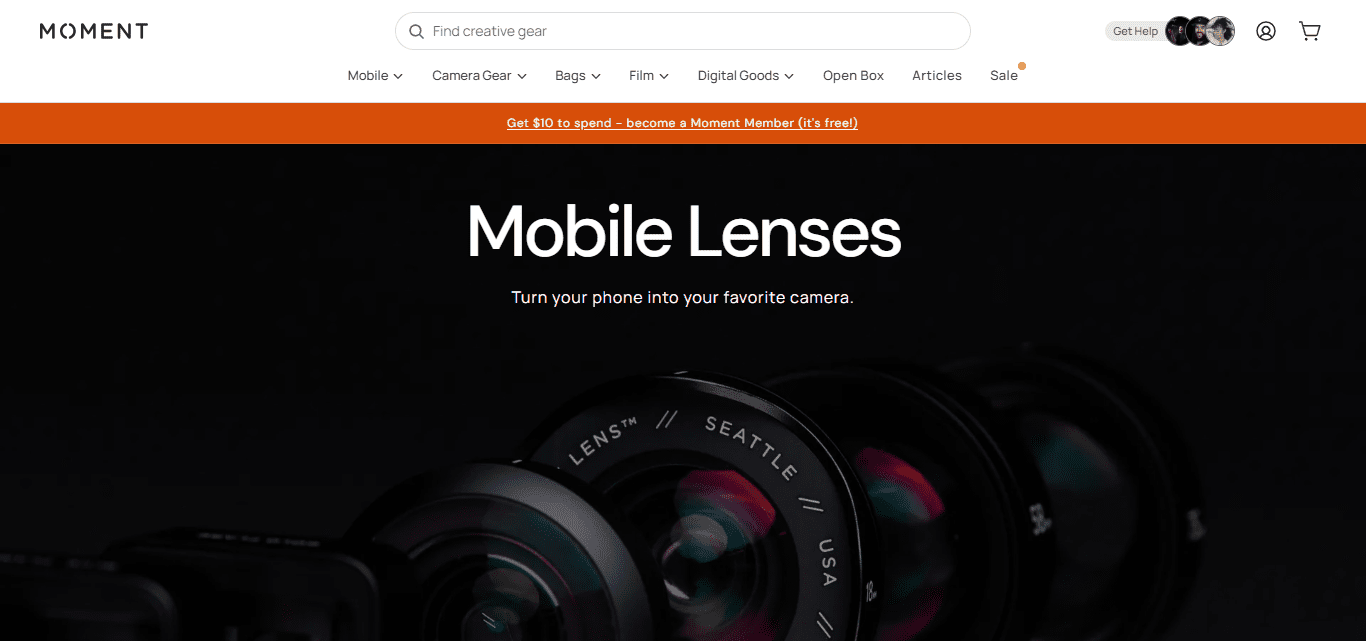 Moment T‑Series Mobile Lens
