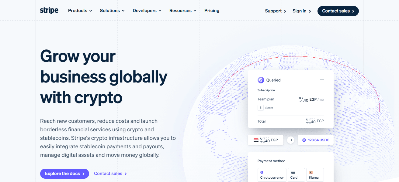 Stripe Crypto Integration