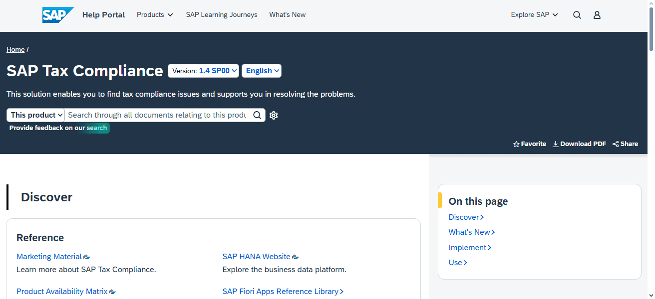  SAP Tax Compliance