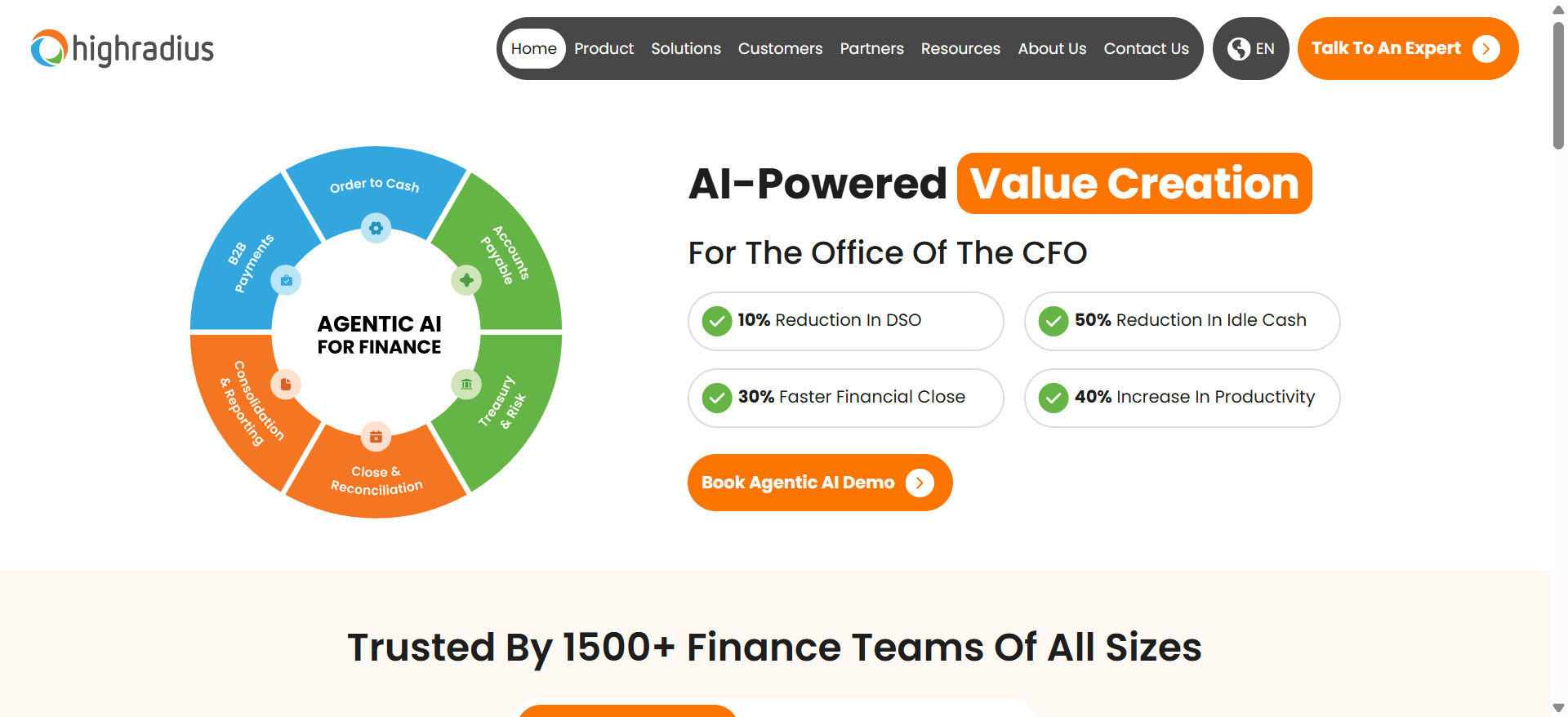 HighRadius helps accounting teams automate the month-end 