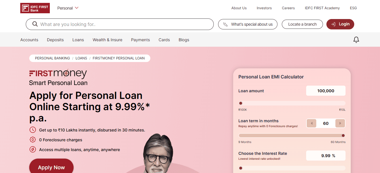 IDFC First Bank Loan
