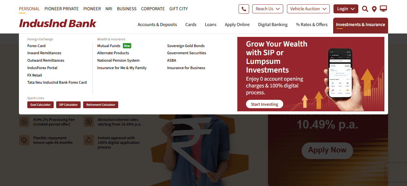 IndusInd Bank Loan