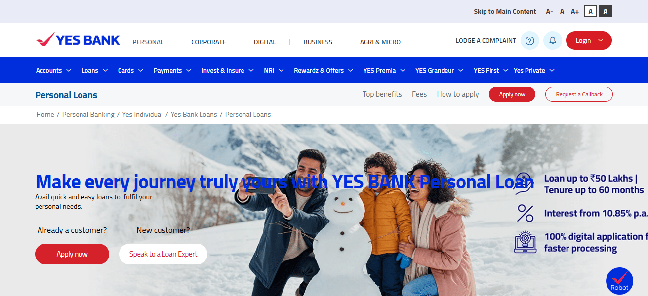 ES Bank Personal Loan