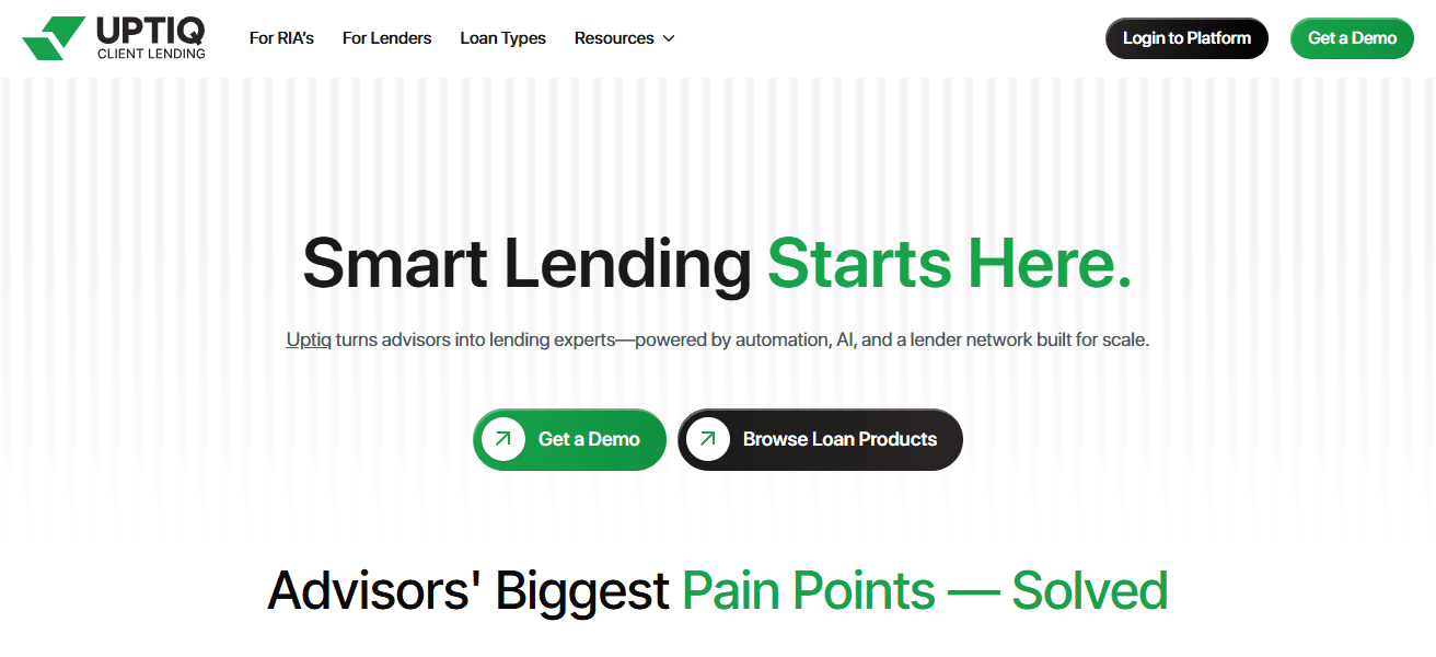 Uptiq Client Lending Suite