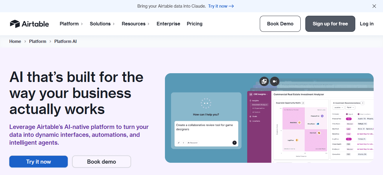 7. Airtable AI