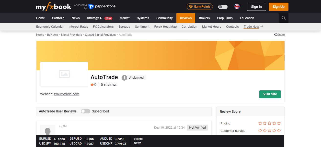 Myfxbook AutoTrade
