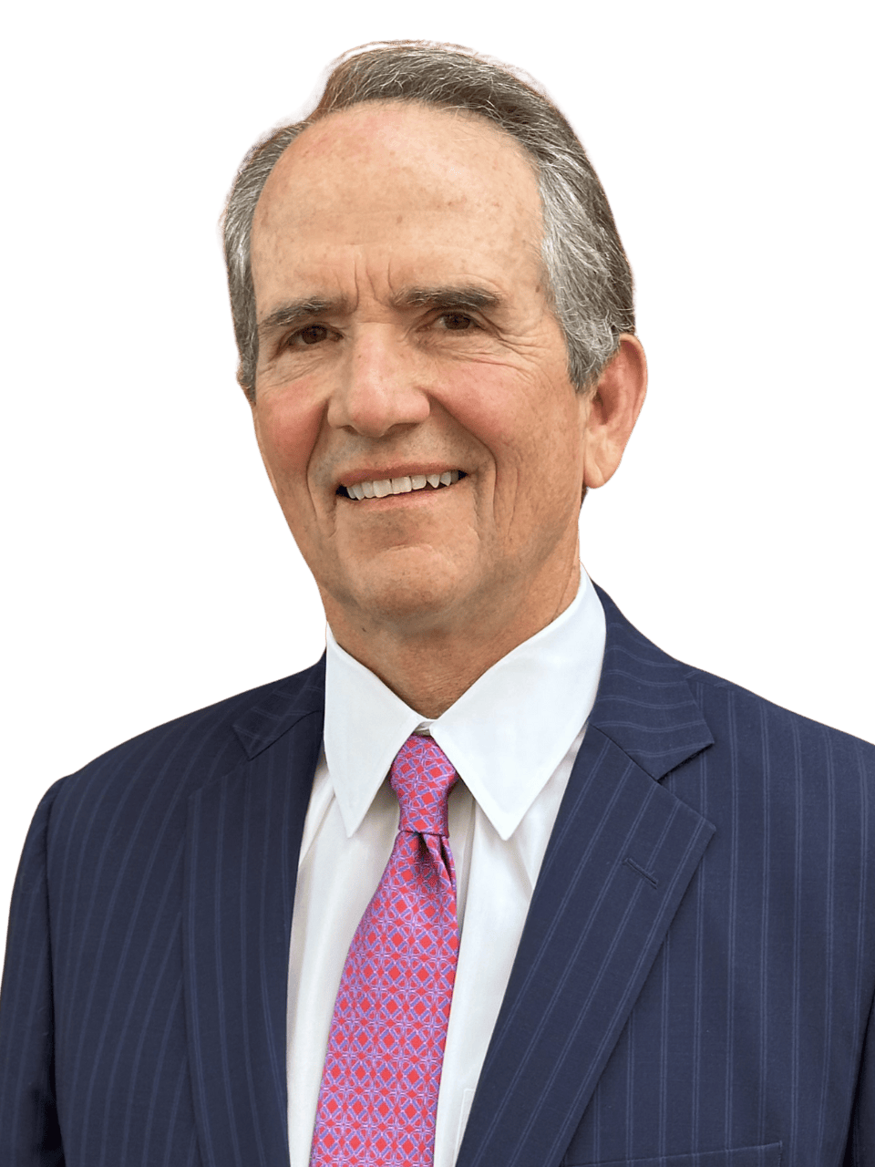 Professional man in a suit smiling, representing connection and communication skills.