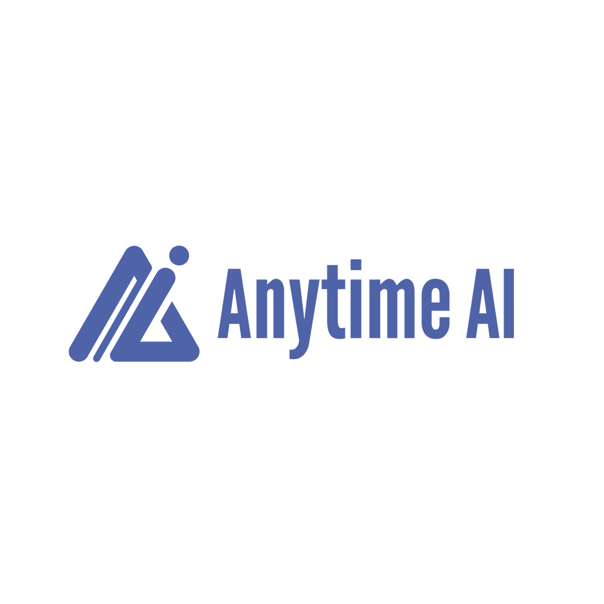 Anytime AI logo with stylized 'A' and 'AI' text for AI technology branding.