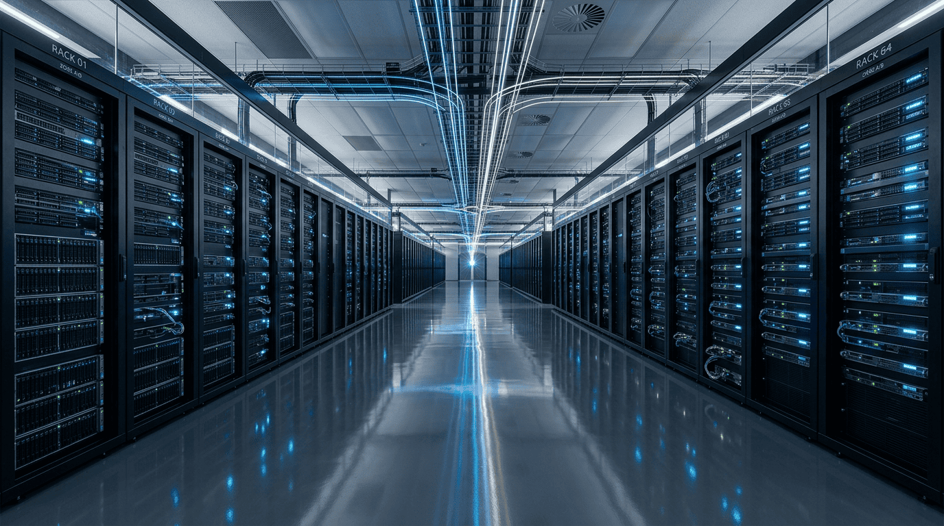State-of-the-art server room representing automated IT triage