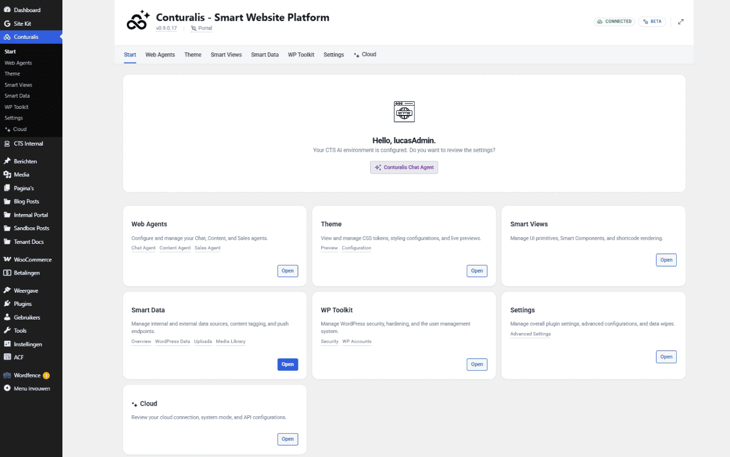 Conturalis Dashboard Start Hub