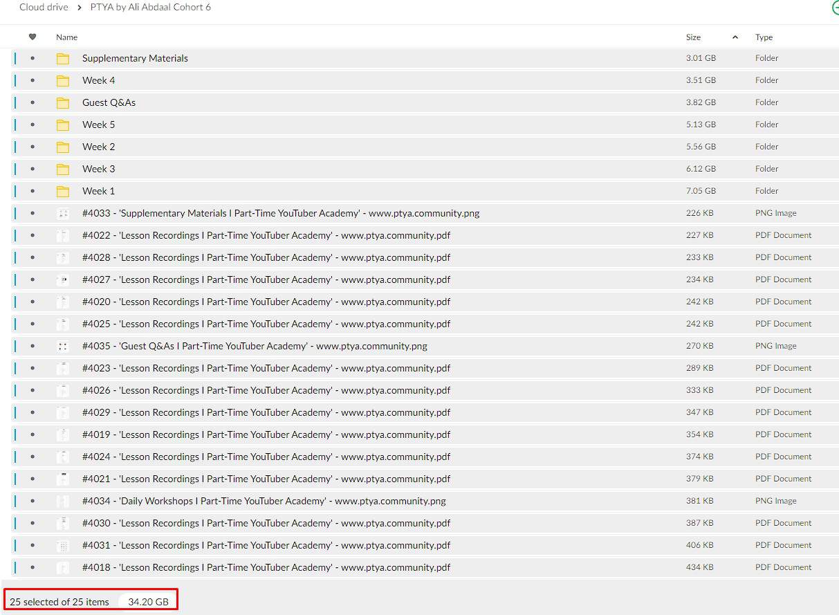 Part-Time Youtuber Academy PTYA by Ali Abdaal Cohort 6 torrent mega.nz