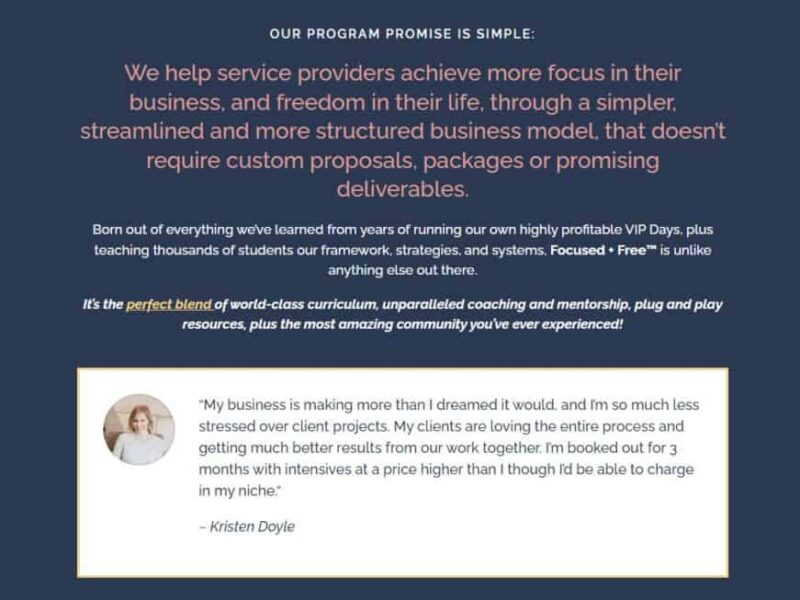 focused + free by sarah masci
