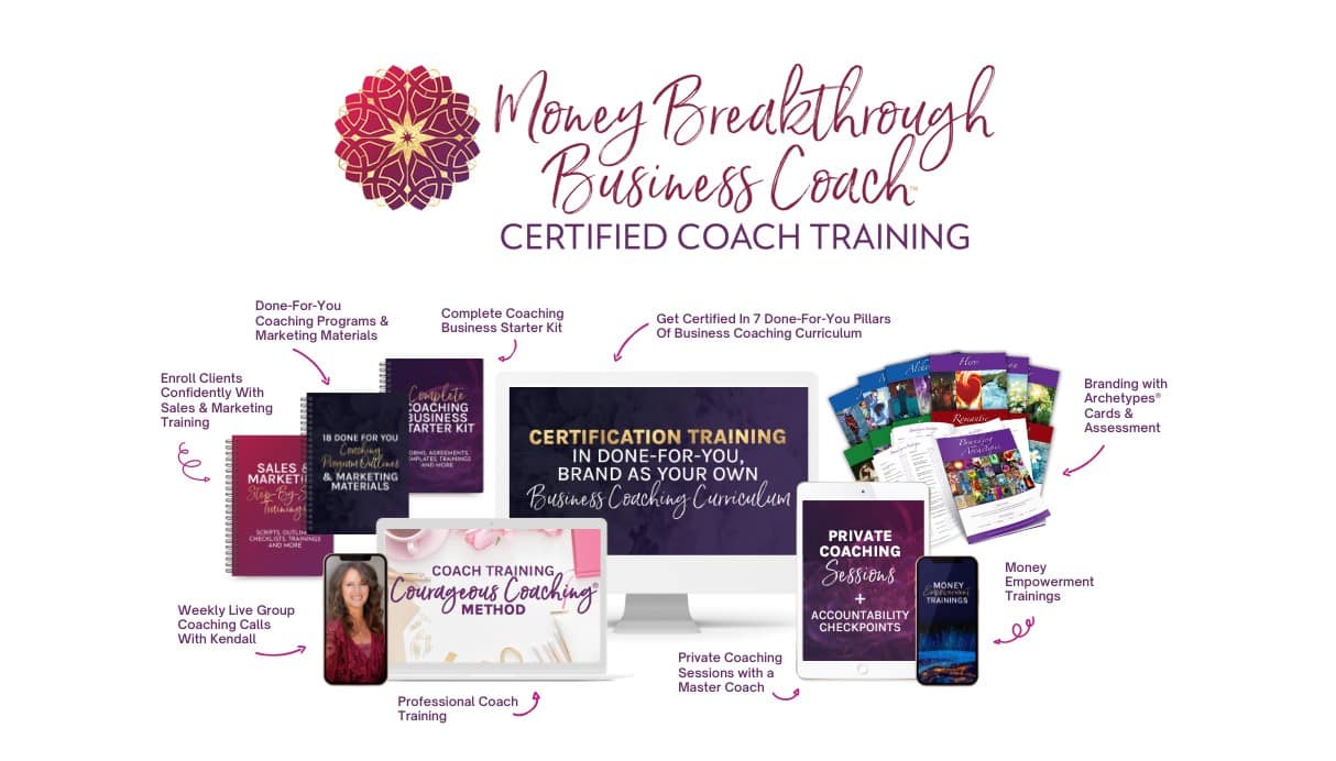 money breakthrough business coach certification by kendall summerhawk