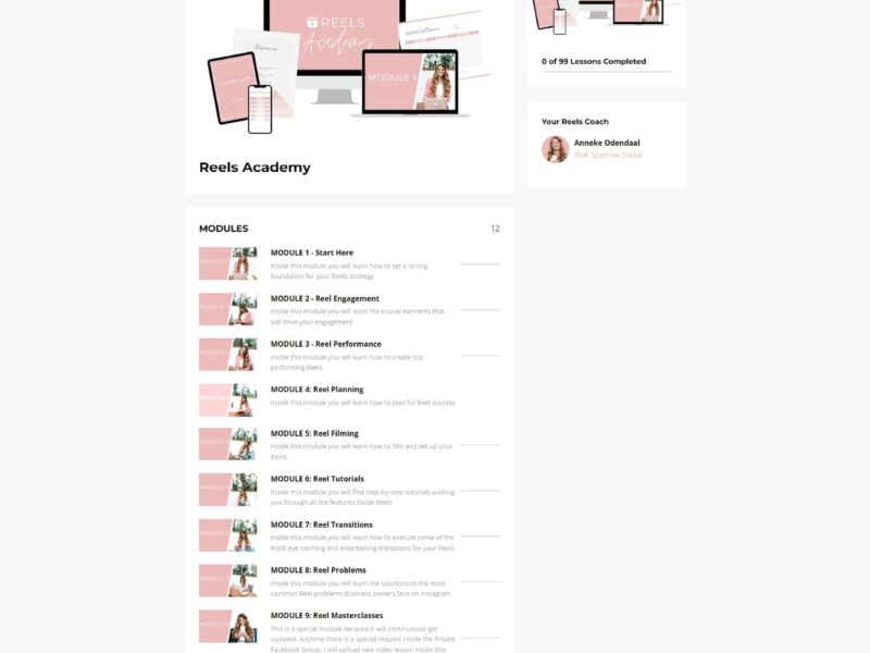 reels academy by anneke odendaal
