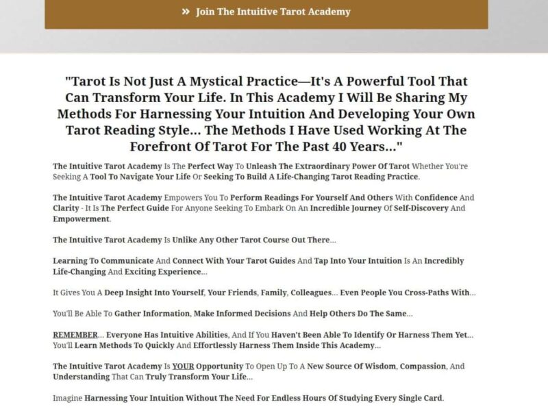the intuitive tarot academy by linda rauch