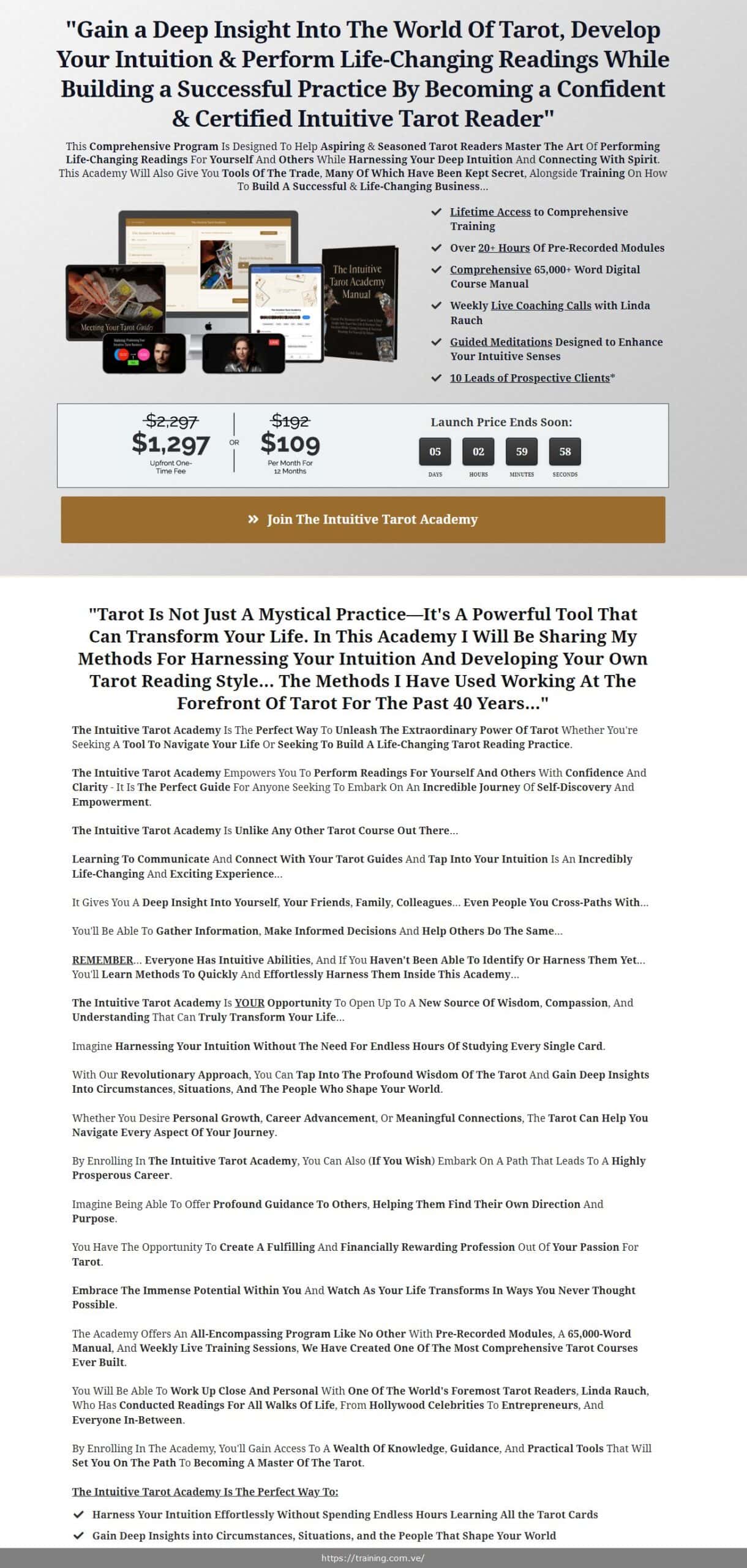 the intuitive tarot academy by linda rauch