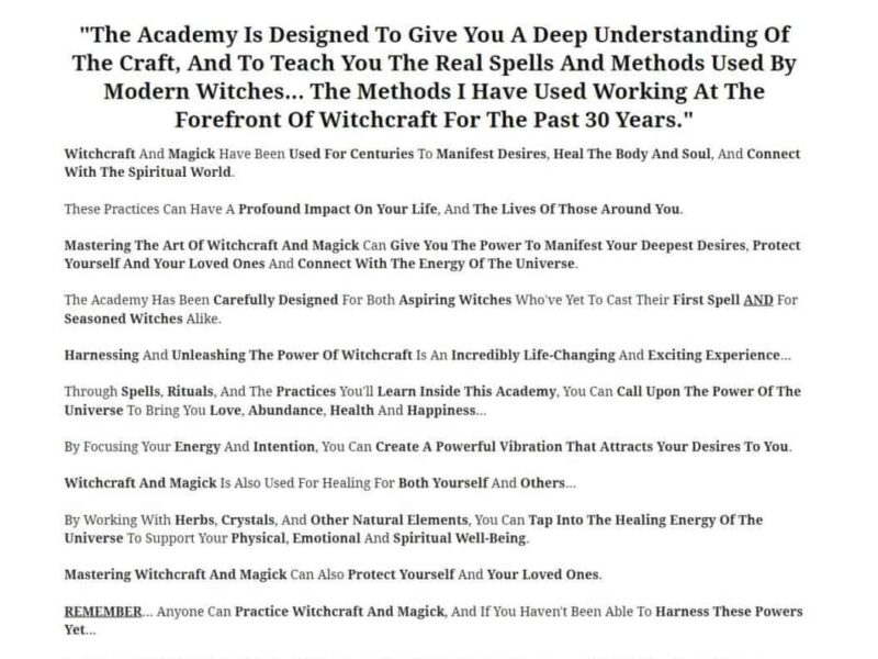 the witchcraft & magick academy by linda rauch