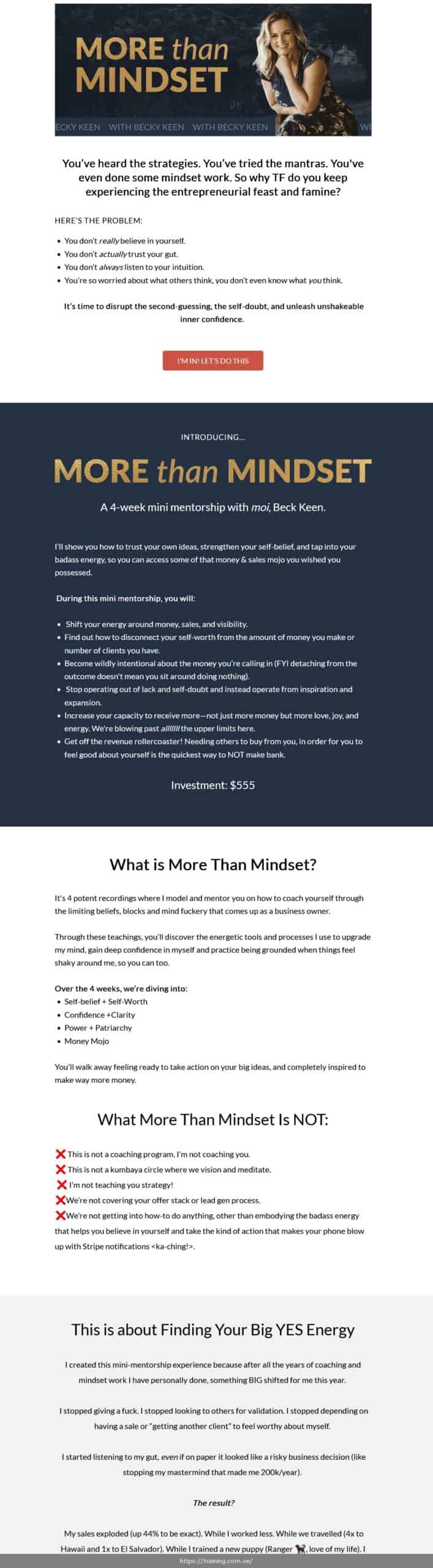 more than mindset by becky keen