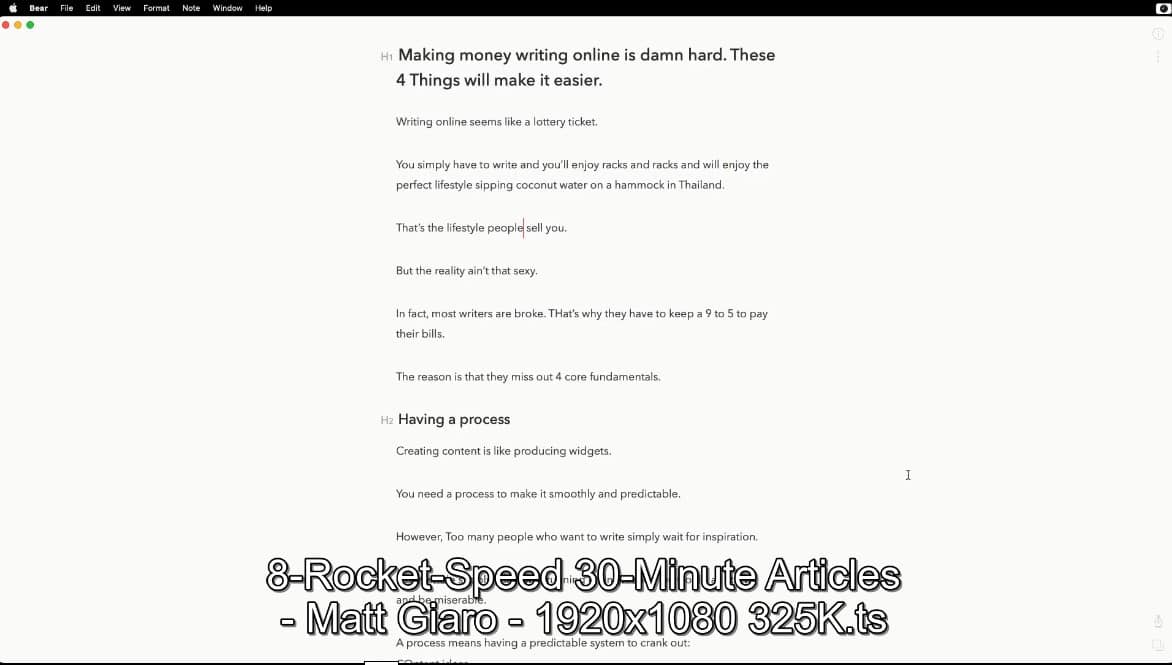 the medium growth formula by matt giaro