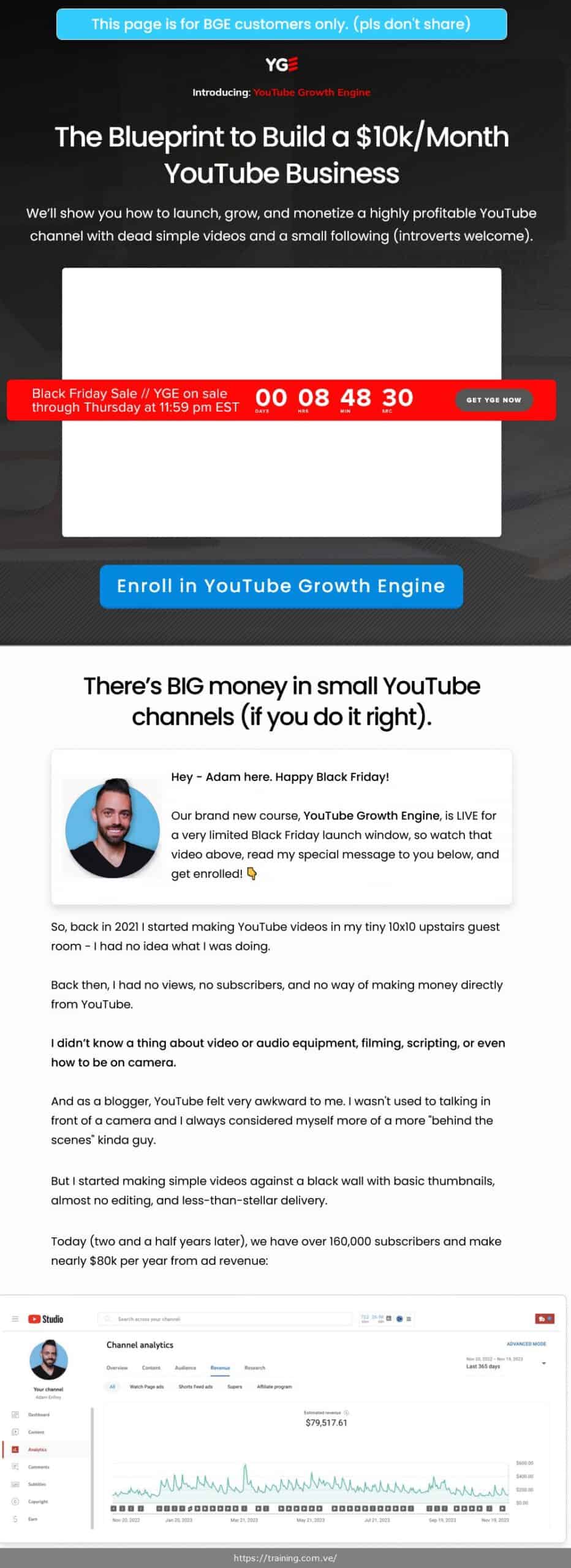 youtube growth engine by adam enfroy