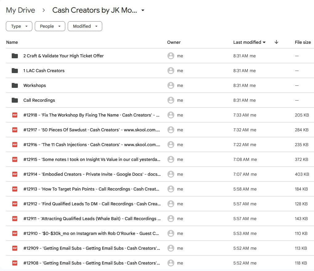 cash creators by jk molina