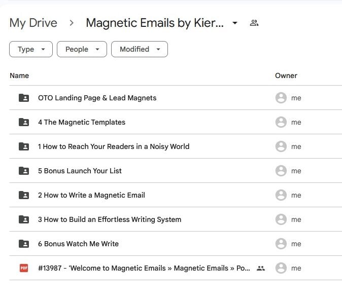 magnetic emails by kieran drew + upsell
