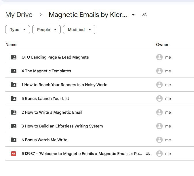 magnetic emails by kieran drew + upsell